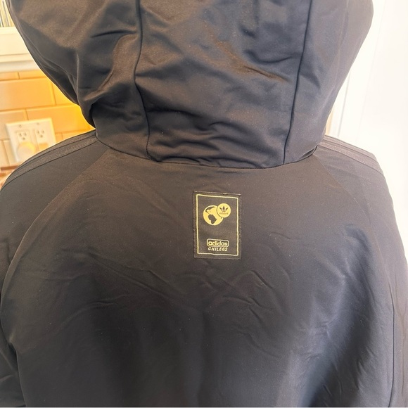 Adidas Chile 62 Men's Black Bomber Jacket Size Large - Picture 9 of 14